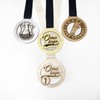Wooden medal with own logo and text