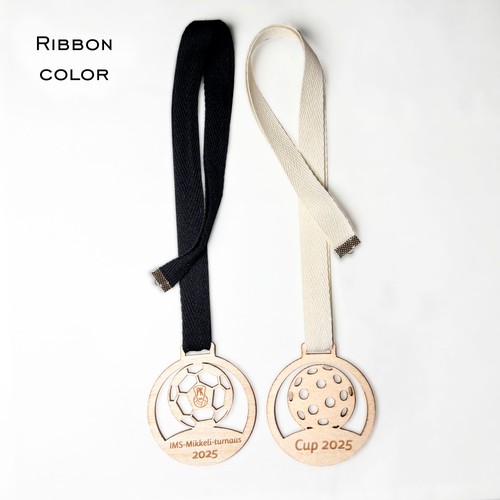 Wooden sports medal with own text