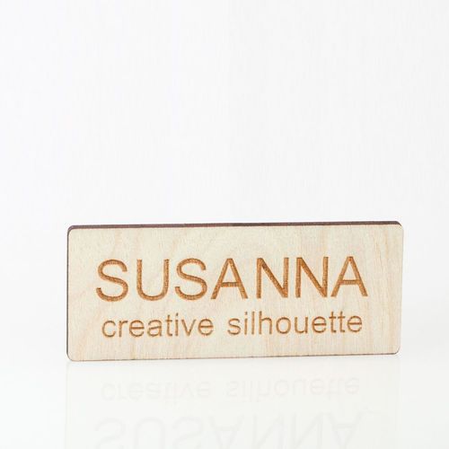 Name tag 5pc with pin, clip or magnet
