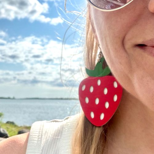 Strawberry or cherry earrings