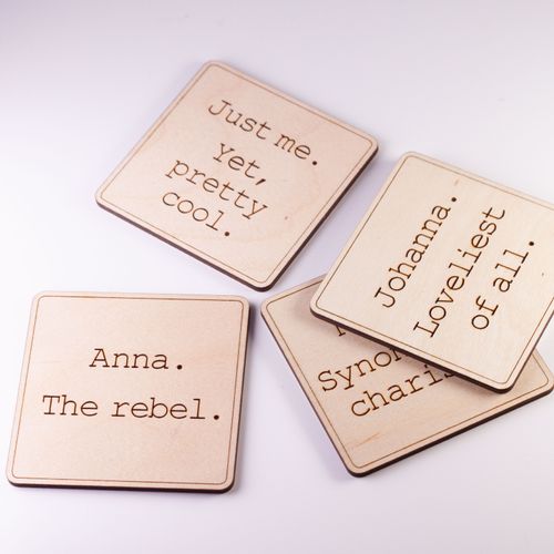 Coasters with company name 10pc