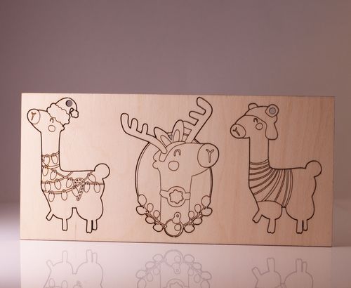Coloring llama decoration