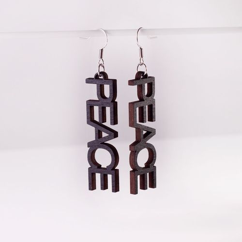 Earrings with own text