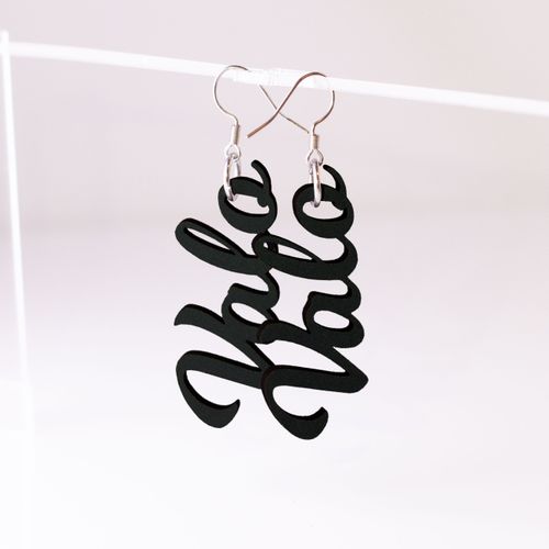 Earrings with own text