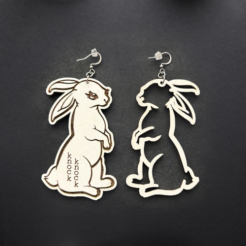 Follow the White Rabbit – Earrings