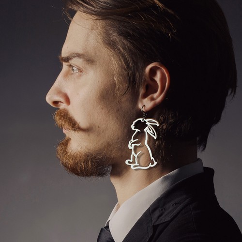Follow the White Rabbit – Earrings