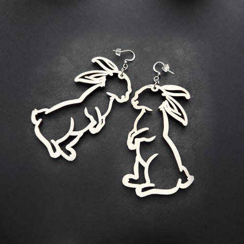 Follow the White Rabbit – Earrings