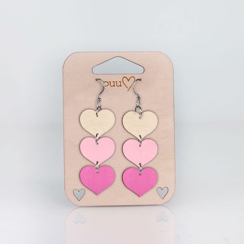 Heart earrings with own colors