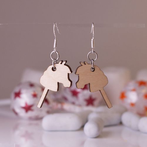 Hobby horse earrings