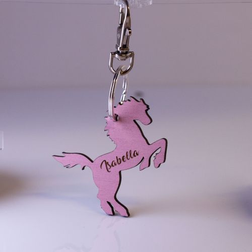 Horse keychain/ pendant with text