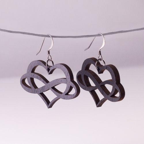 Infinity heart earrings