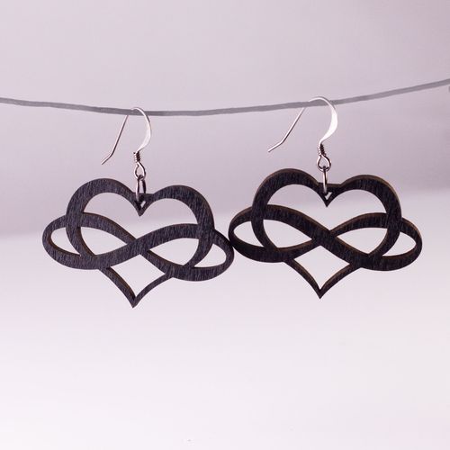Infinity heart earrings