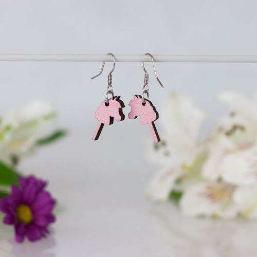 Small hobby horse earrings