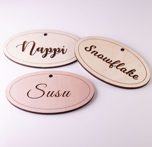 Stable sign oval 3 pieces