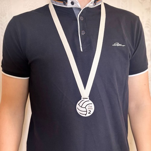 Wooden ball medal with own text
