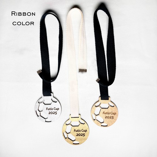Wooden ball medal with own text