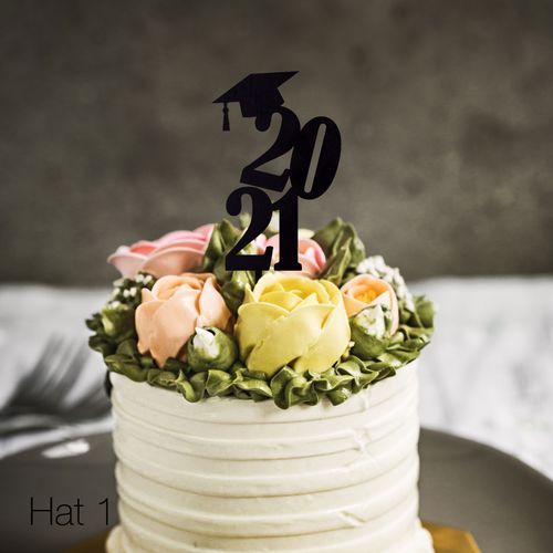 Year cake topper with or without hat